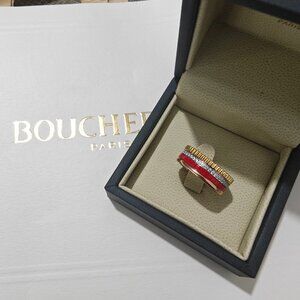 Boucheron Red Edition Quatre Gold and Ceramic Ring